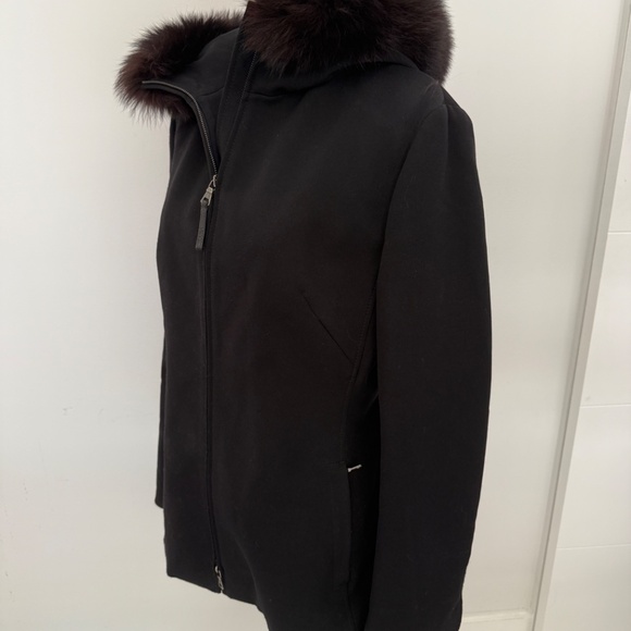 Prada Black Sport Fur Jacket Peacoat Fall/Winter Coat Designer Luxury Art.28x818 - Picture 4 of 15